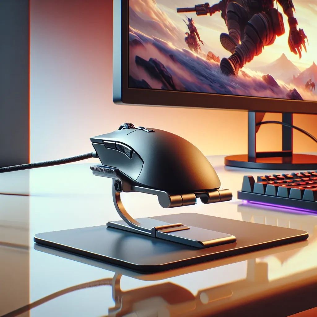 What advantages do mouse bungees offer for wired gaming mice?