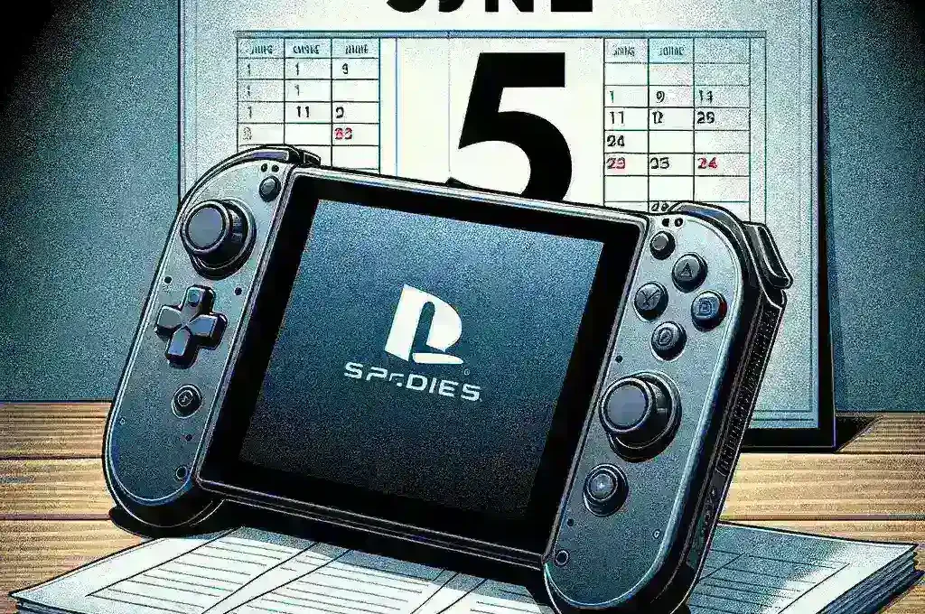 "Close-up of the Nintendo Switch 2 console and controllers, highlighting its sleek design and upgraded features, in an article discussing the June 5th launch and expectations."