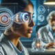 "AI-powered bionic eyes in a clinical trial, showcasing advanced technology designed to restore partial sight in patients, highlighting innovation in vision rehabilitation."
